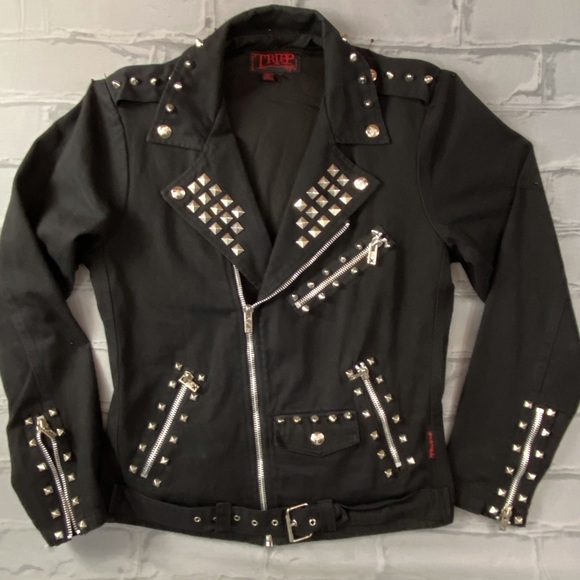NWOT Tripp nyc Studded Moto Jacket - Picture 2 of 14